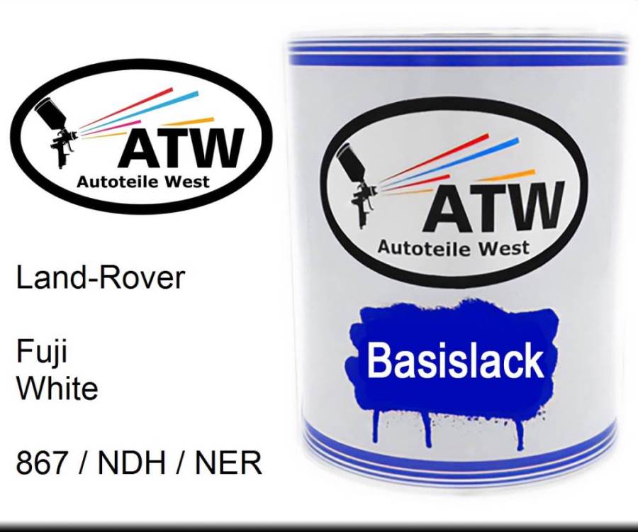 Land-Rover, Fuji White, 867 / NDH / NER: 1L Lackdose, von ATW Autoteile West.